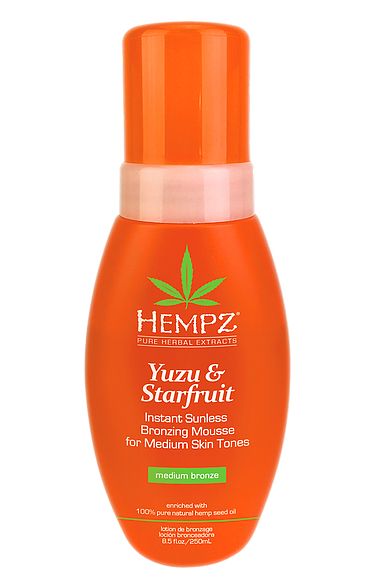 Hempz Instant Sunless Bronzing Mousse Yuzu & Starfruit Scent 8.5 oz.