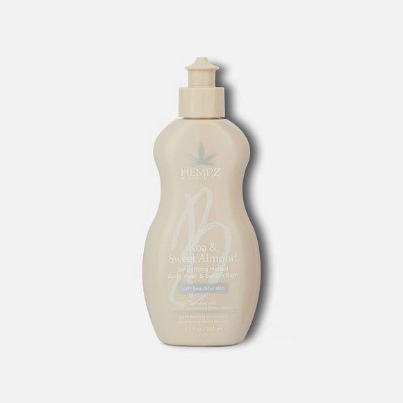 Hempz Herbal Bubble Bath & Body Wash Smoothing Koa & Sweet Almond  Scent 6.76 oz-Hempz-BB_Body Wash,BB_Bubbles and Salts,Brand_Hempz,Collection_Bath and Body,Hempz_ Body Wash