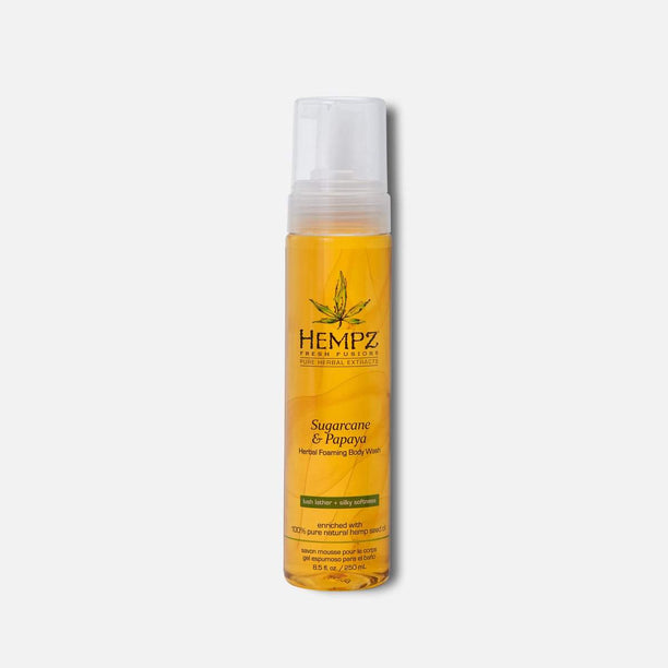 Hempz Herbal Foaming Body Wash Fresh Fusions Sugarcane & Papaya Scent 8.5 fl.oz.-Hempz-BB_Bath and Shower,BB_Body Wash,Brand_Hempz,Collection_Bath and Body,Hempz_ Body Wash